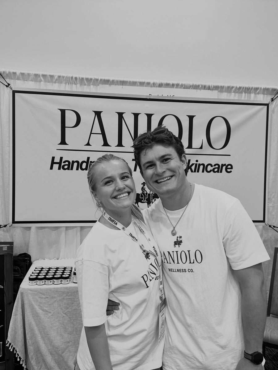 The Paniolo team at our market booth under the Paniolo banner