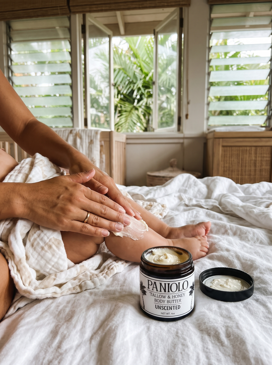 Tallow & Honey Body Butter after bath time